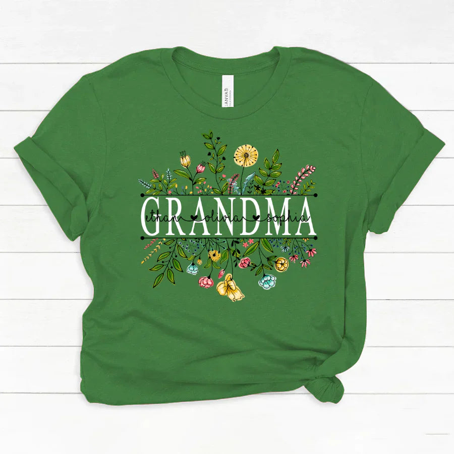 Wildflowers Grandma And Grandkids Classic Canvas