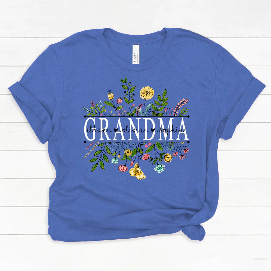 Wildflowers Grandma And Grandkids Classic Canvas