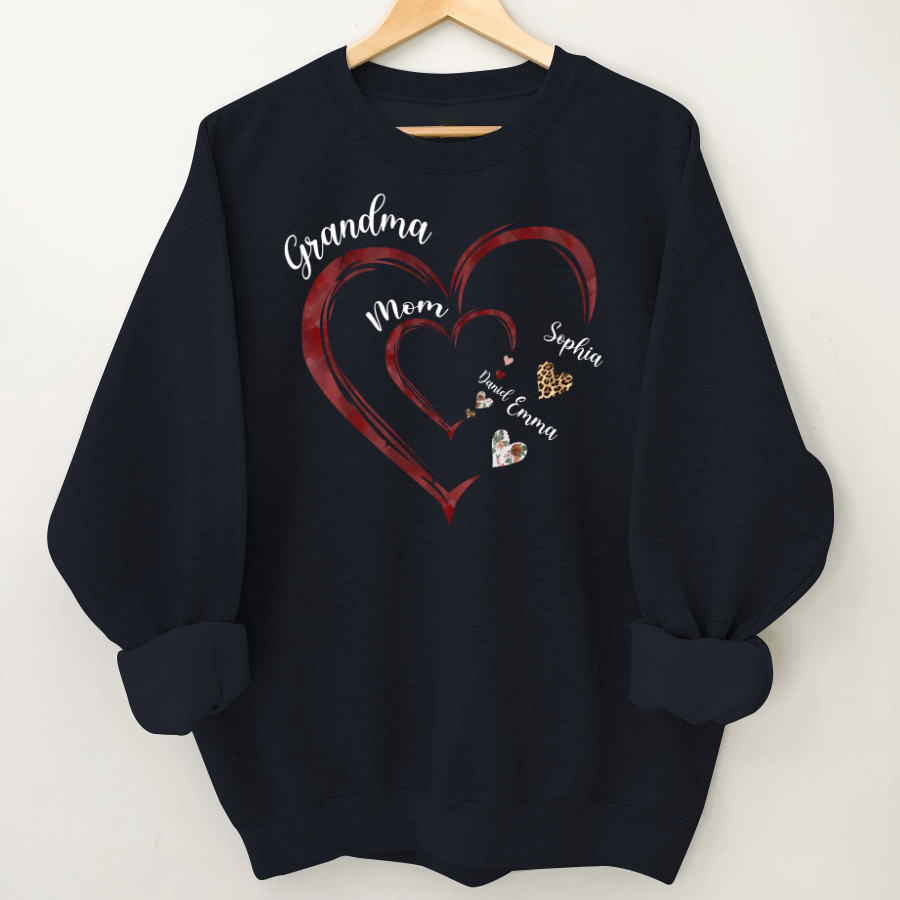 Personalized Mom And Grandma Heart Perfect Gift for Christmas Shirt