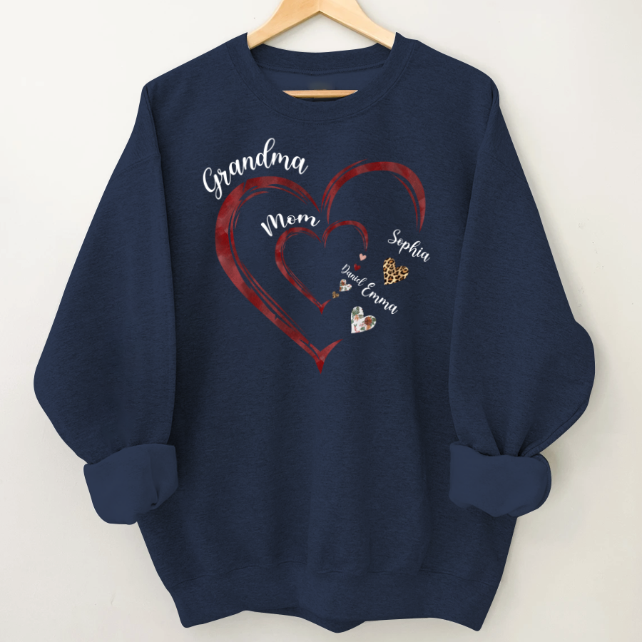 Personalized Mom And Grandma Heart Perfect Gift for Christmas Shirt