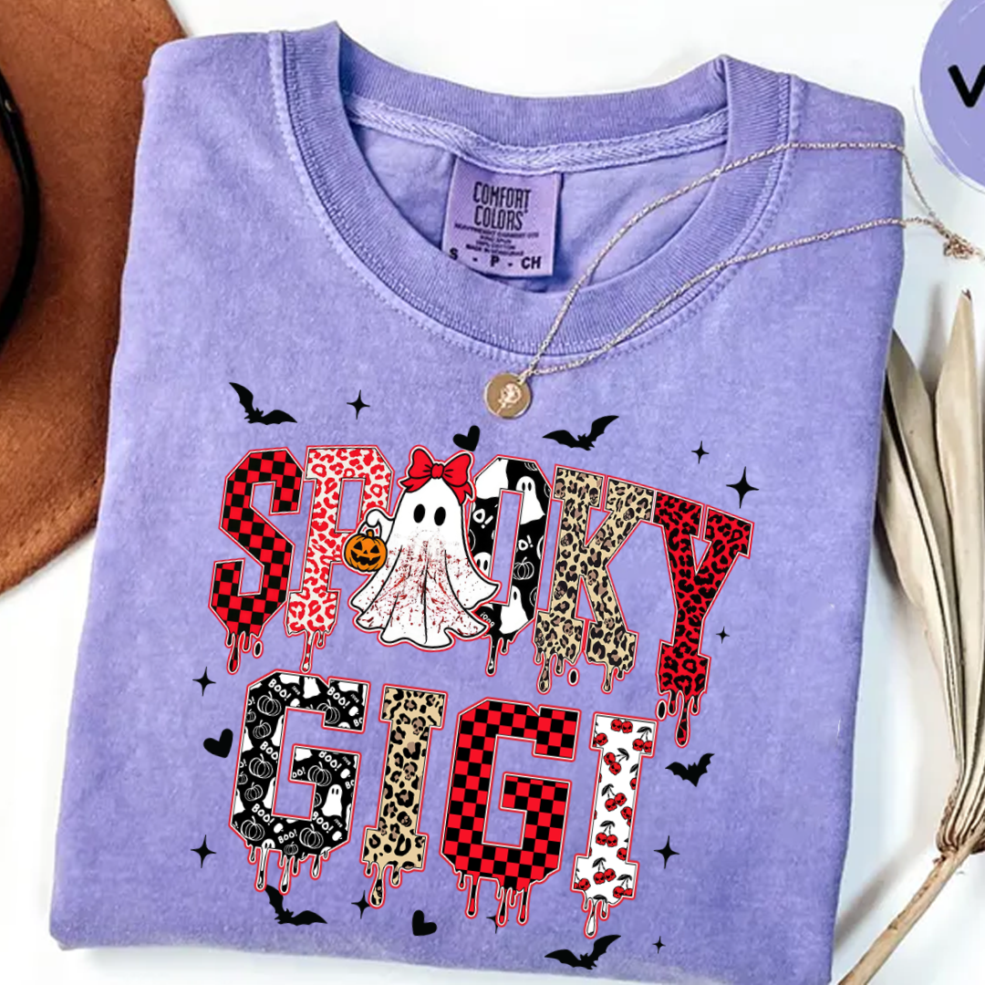 Custom Spooky Gigi Grandma Mama Mimi Halloween T-shirt