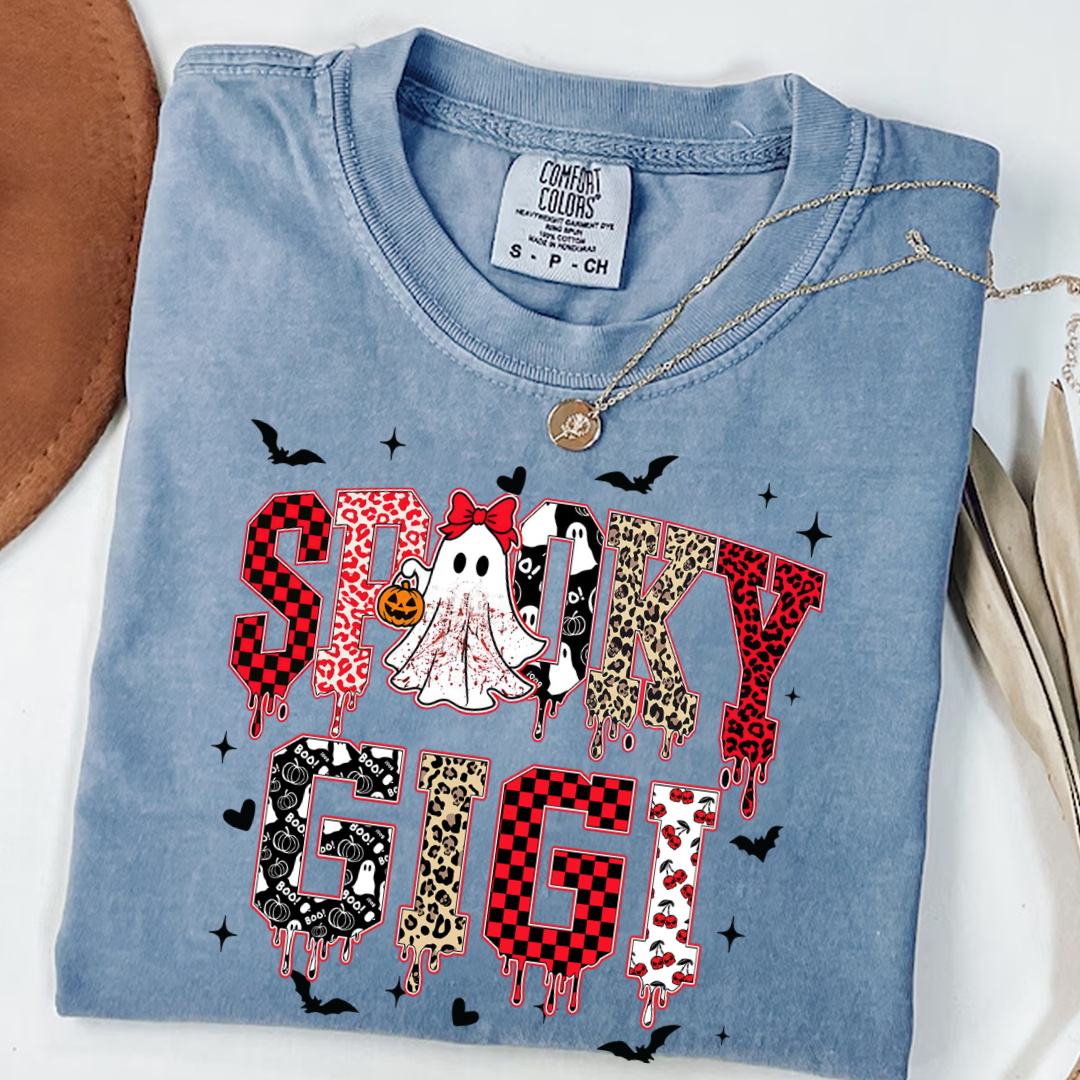 Custom Spooky Gigi Grandma Mama Mimi Halloween T-shirt