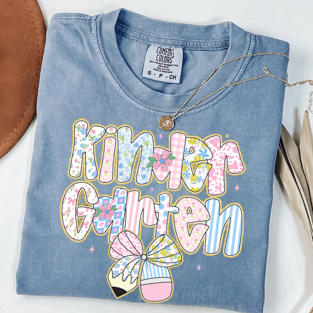 Preppy Back to School Floral Personalized