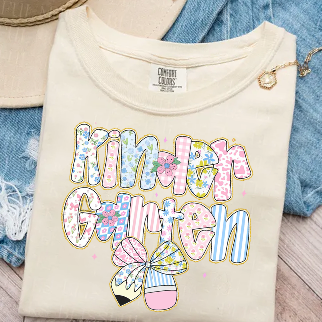 Preppy Back to School Floral Personalized
