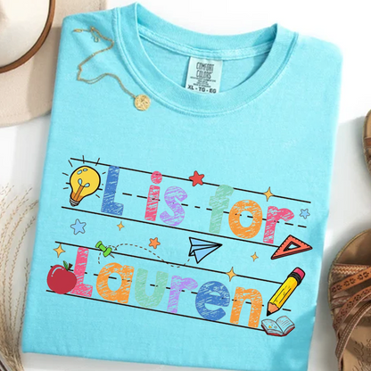 Custom Name First Day Of School, Kids/Teacher Back To School