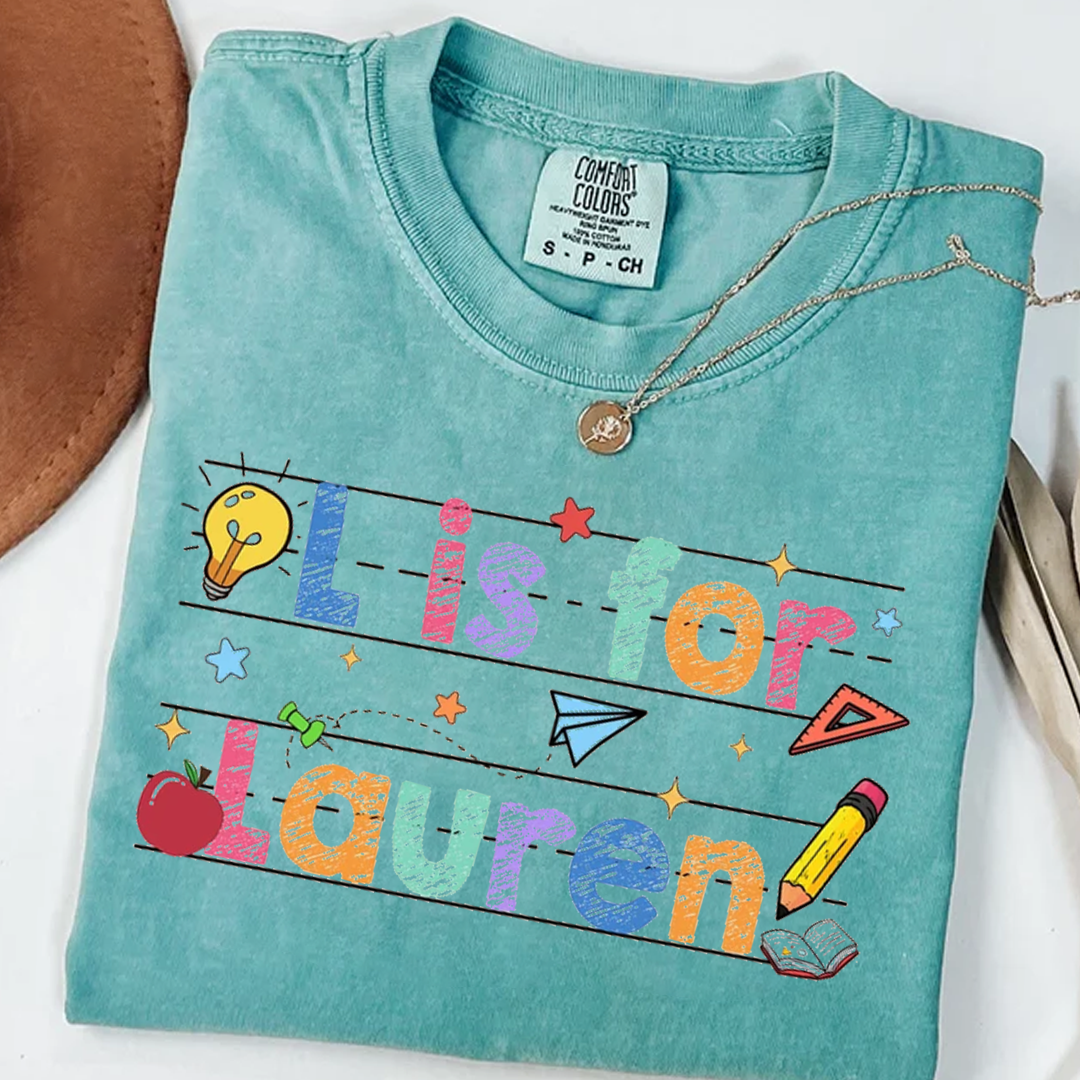 Custom Name First Day Of School, Kids/Teacher Back To School