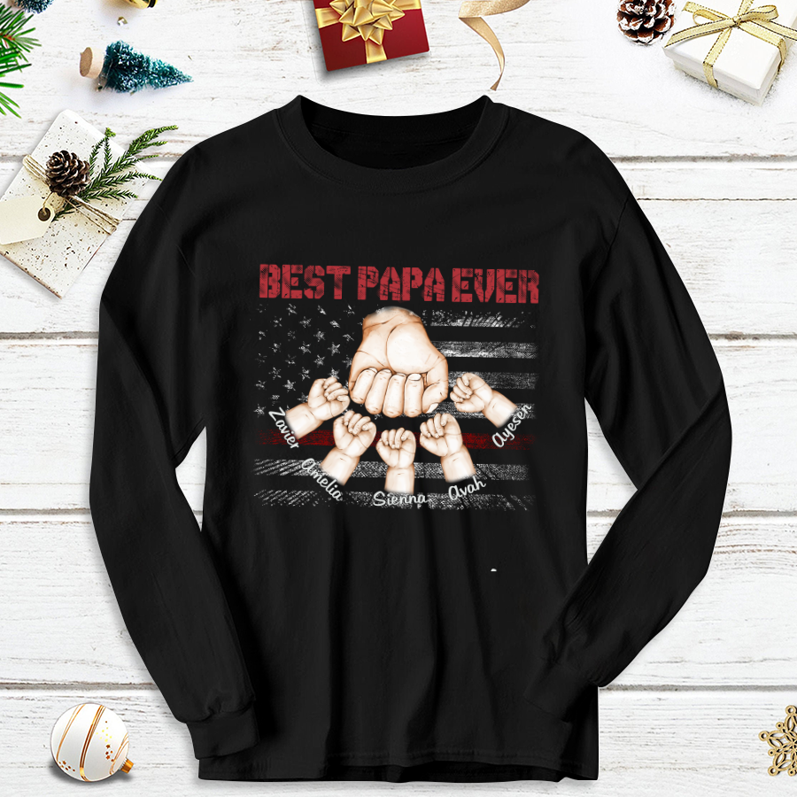 Best Papa And Grandkids Hands ,Best Father's Day Gifts Longsleeve