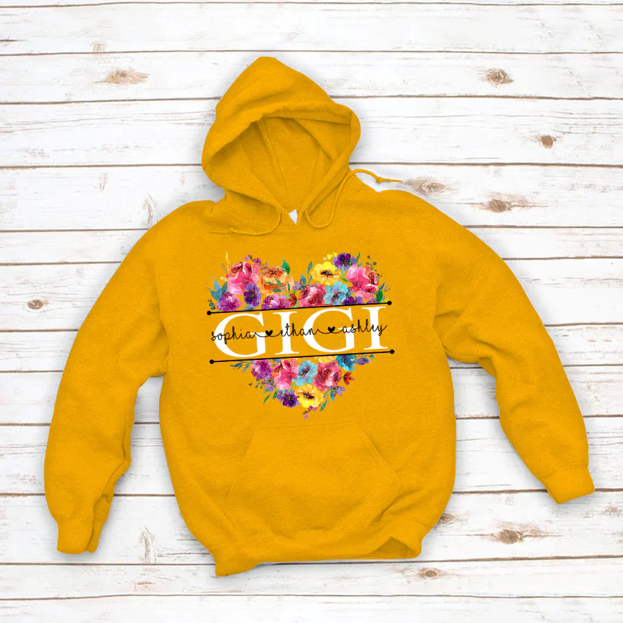 Bright Watercolor Floral Gigi And Grandkis CTH01 Hoodie