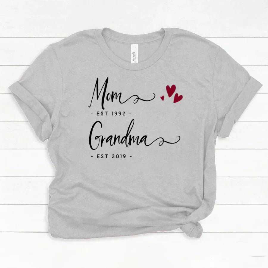 Personalized Mom EST Grandma EST Classic Canvas