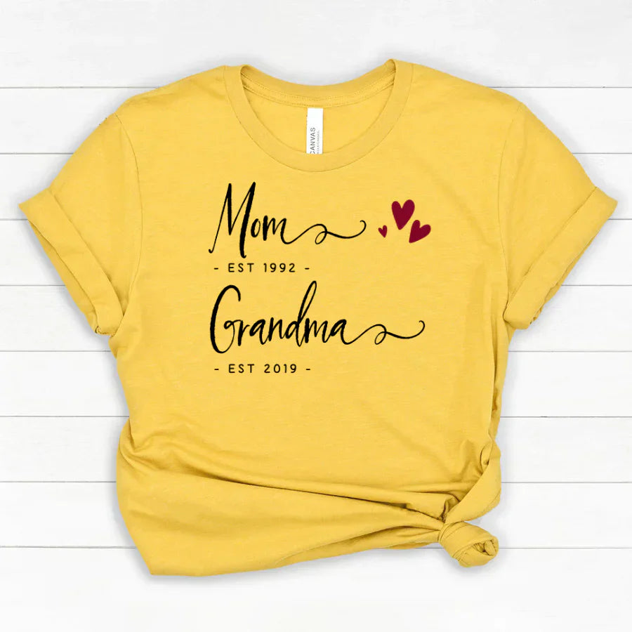 Personalized Mom EST Grandma EST Classic Canvas
