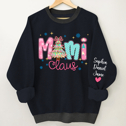 Christmas Mimi Claus Custom Mimi Nana Grandma and Grandkids Shirt