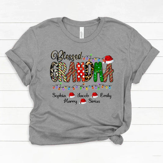 Christmas Lights Blessed Grandma And Kids CTH01 Classic Canvas