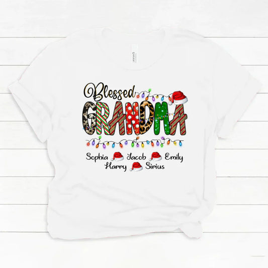 Christmas Lights Blessed Grandma And Kids CTH01 Classic Canvas