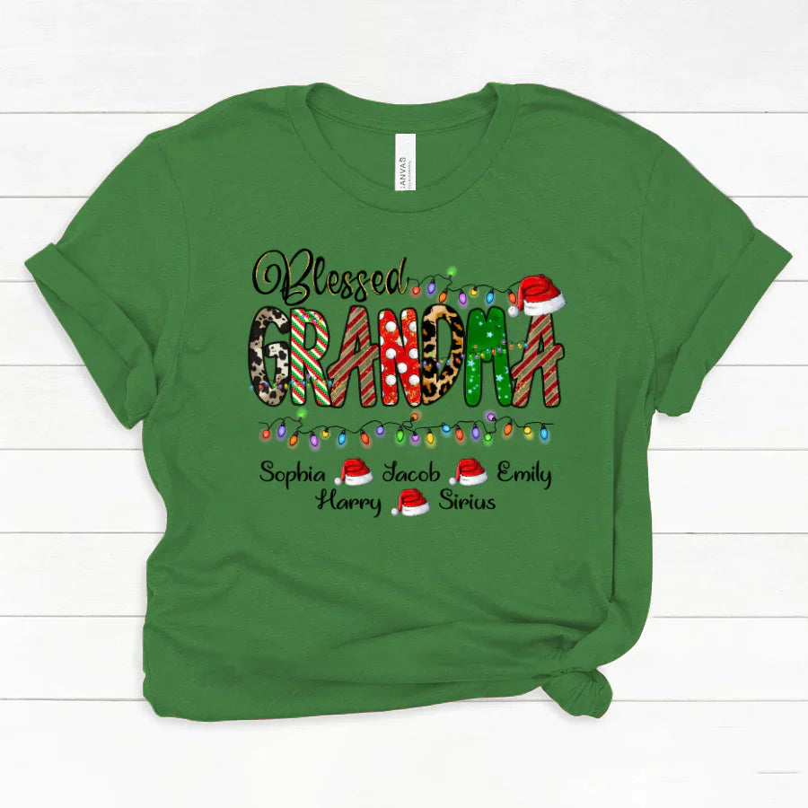 Christmas Lights Blessed Grandma And Kids CTH01 Classic Canvas