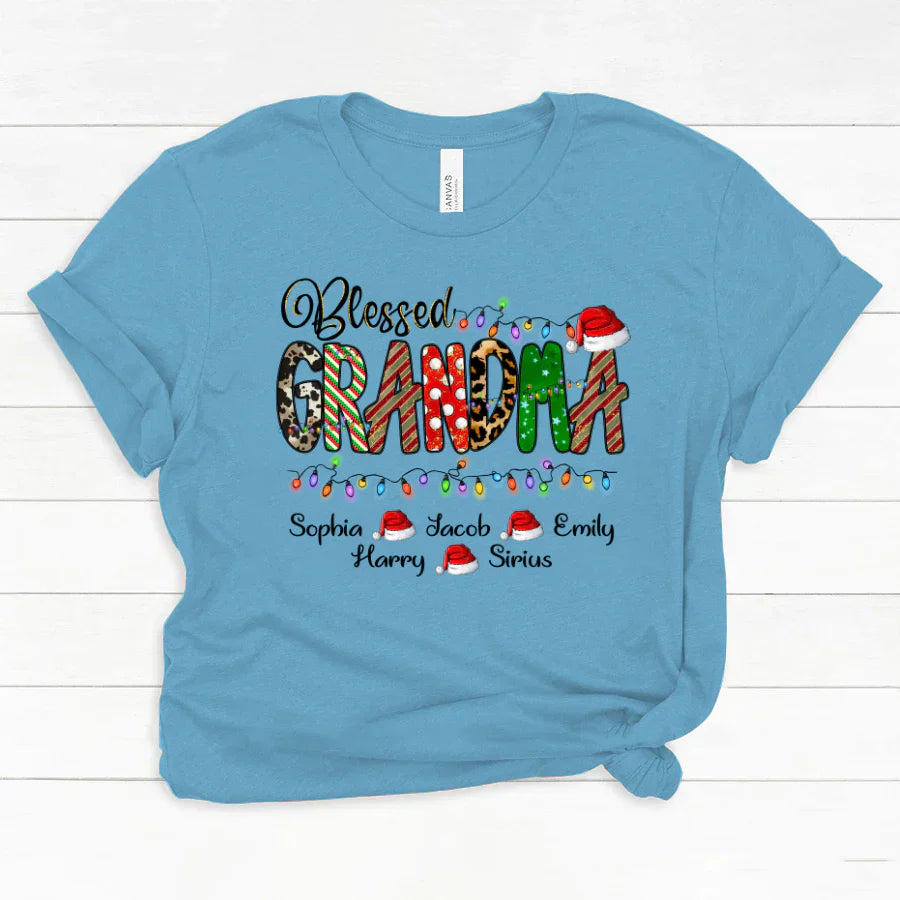 Christmas Lights Blessed Grandma And Kids CTH01 Classic Canvas