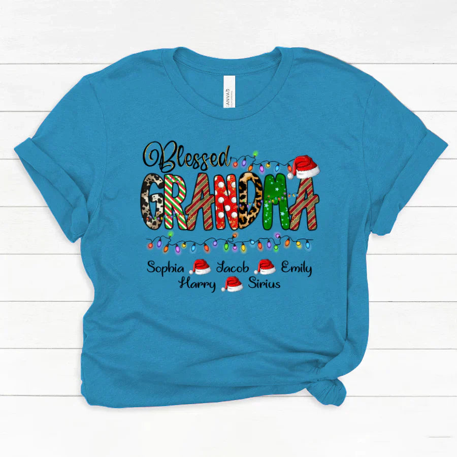 Christmas Lights Blessed Grandma And Kids CTH01 Classic Canvas