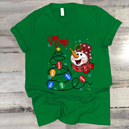 Christmas Tree Mimi And Grandkids CTH01 V-Neck