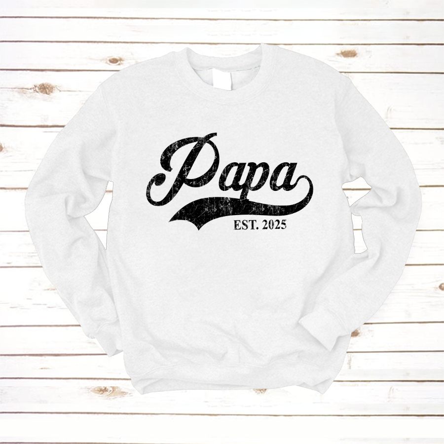 Custom Papa Est 2025 Father's Day Gift Shirt