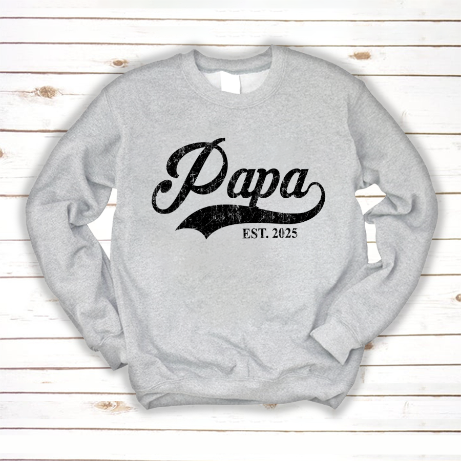 Custom Papa Est 2025 Father's Day Gift Shirt