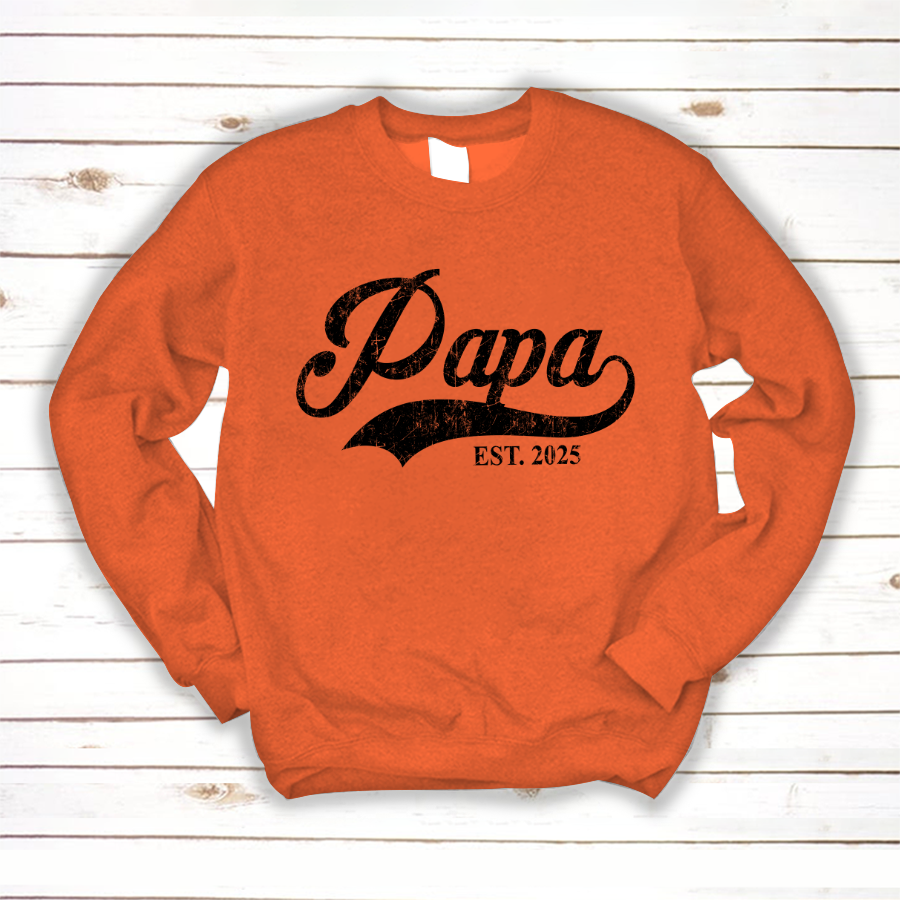 Custom Papa Est 2025 Father's Day Gift Shirt