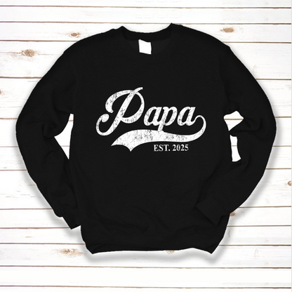 Custom Papa Est 2025 Father's Day Gift Shirt