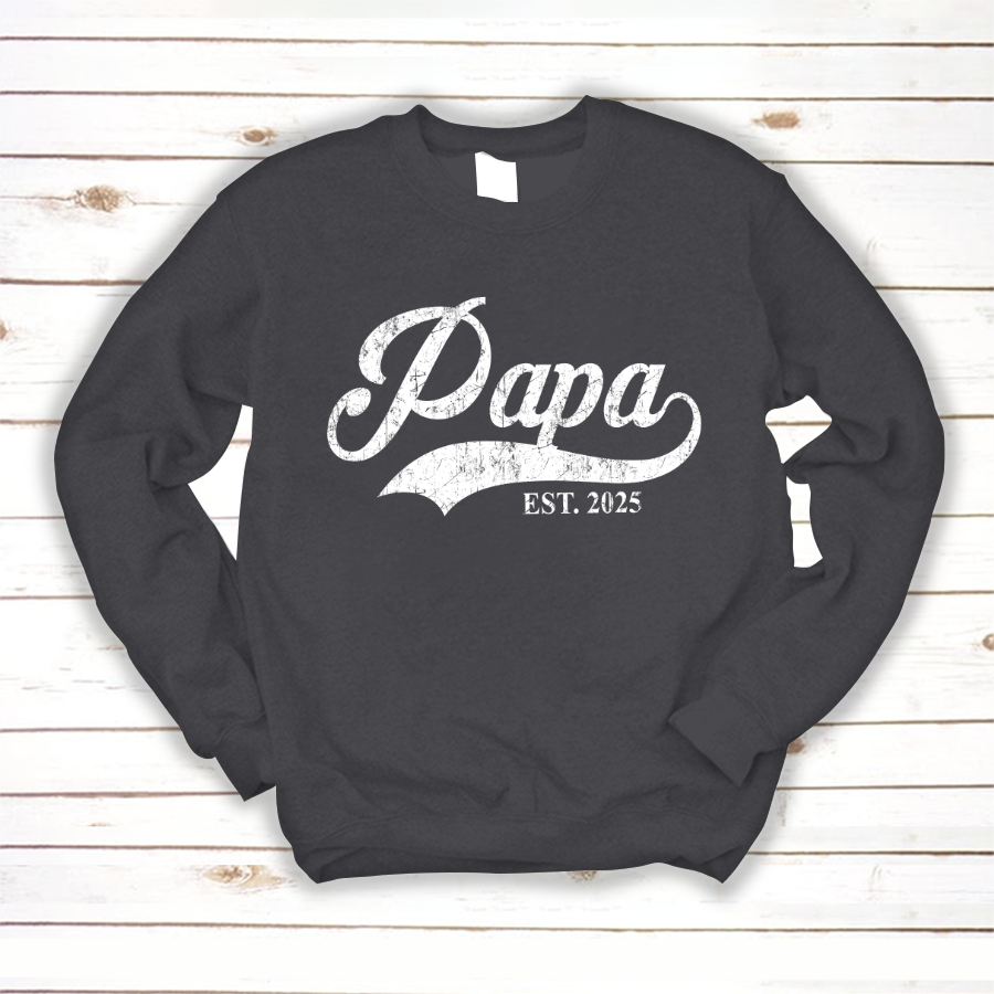 Custom Papa Est 2025 Father's Day Gift Shirt