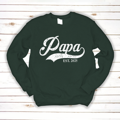 Custom Papa Est 2025 Father's Day Gift Shirt
