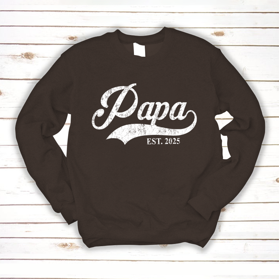 Custom Papa Est 2025 Father's Day Gift Shirt