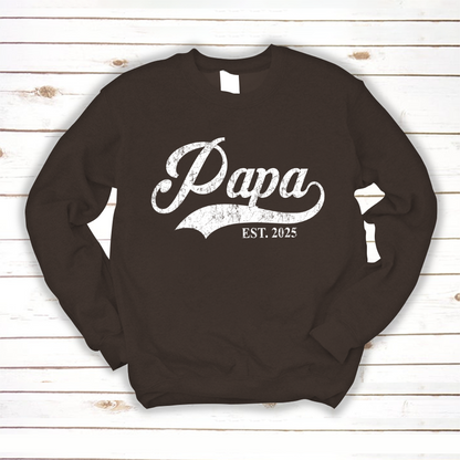 Custom Papa Est 2025 Father's Day Gift Shirt