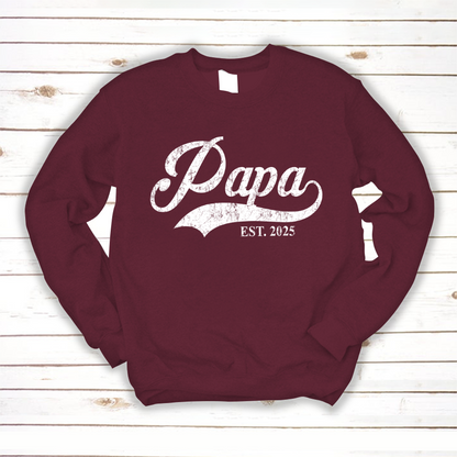 Custom Papa Est 2025 Father's Day Gift Shirt
