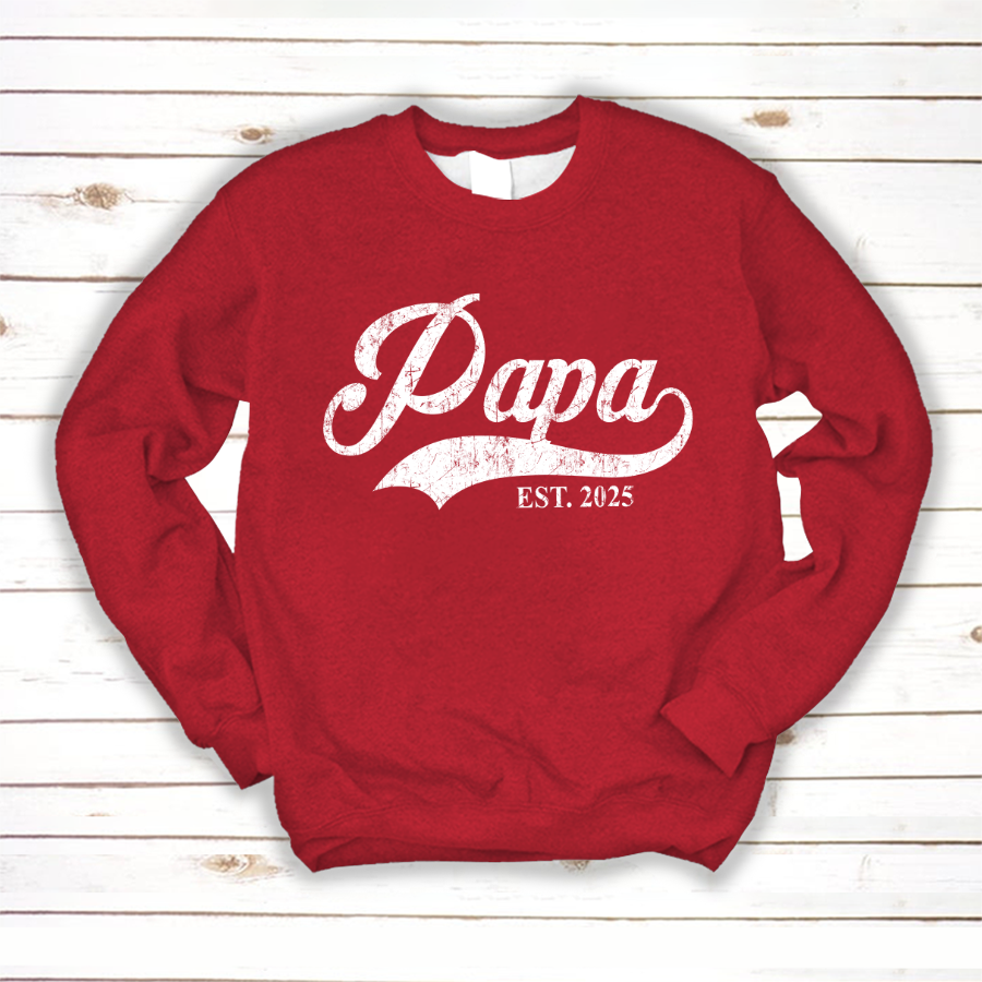 Custom Papa Est 2025 Father's Day Gift Shirt