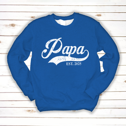 Custom Papa Est 2025 Father's Day Gift Shirt