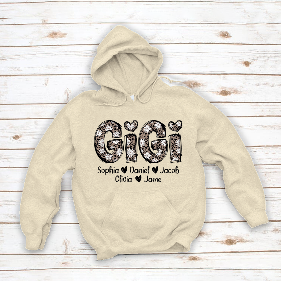 Daisy Leopard Gigi Custom Gigi and Kids Mothers Day Gift Shirt