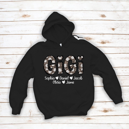 Daisy Leopard Gigi Custom Gigi and Kids Mothers Day Gift Shirt