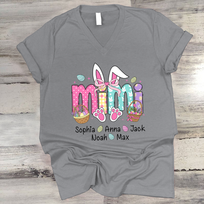 Easter Mimi Bunny Gift For Family, Custom Grandma And Grandkids Gifts Easter Day