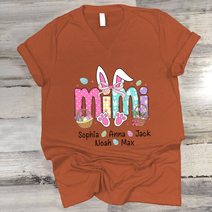 Easter Mimi Bunny Gift For Family, Custom Grandma And Grandkids Gifts Easter Day