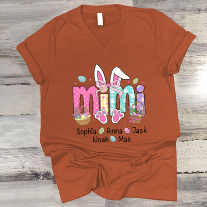 Easter Mimi Bunny Gift For Family, Custom Grandma And Grandkids