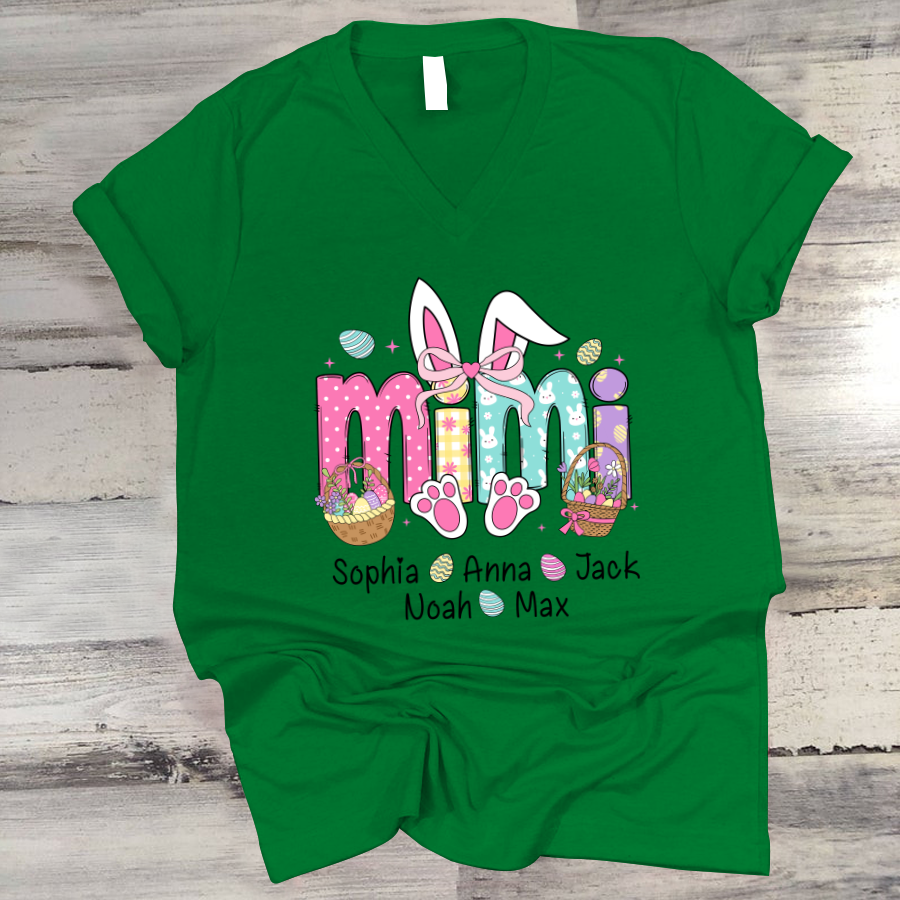 Easter Mimi Bunny Gift For Family, Custom Grandma And Grandkids Gifts Easter Day