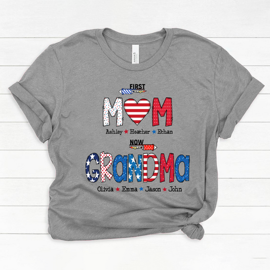 First Mom Now Grandma and grandkids Classic Canvas