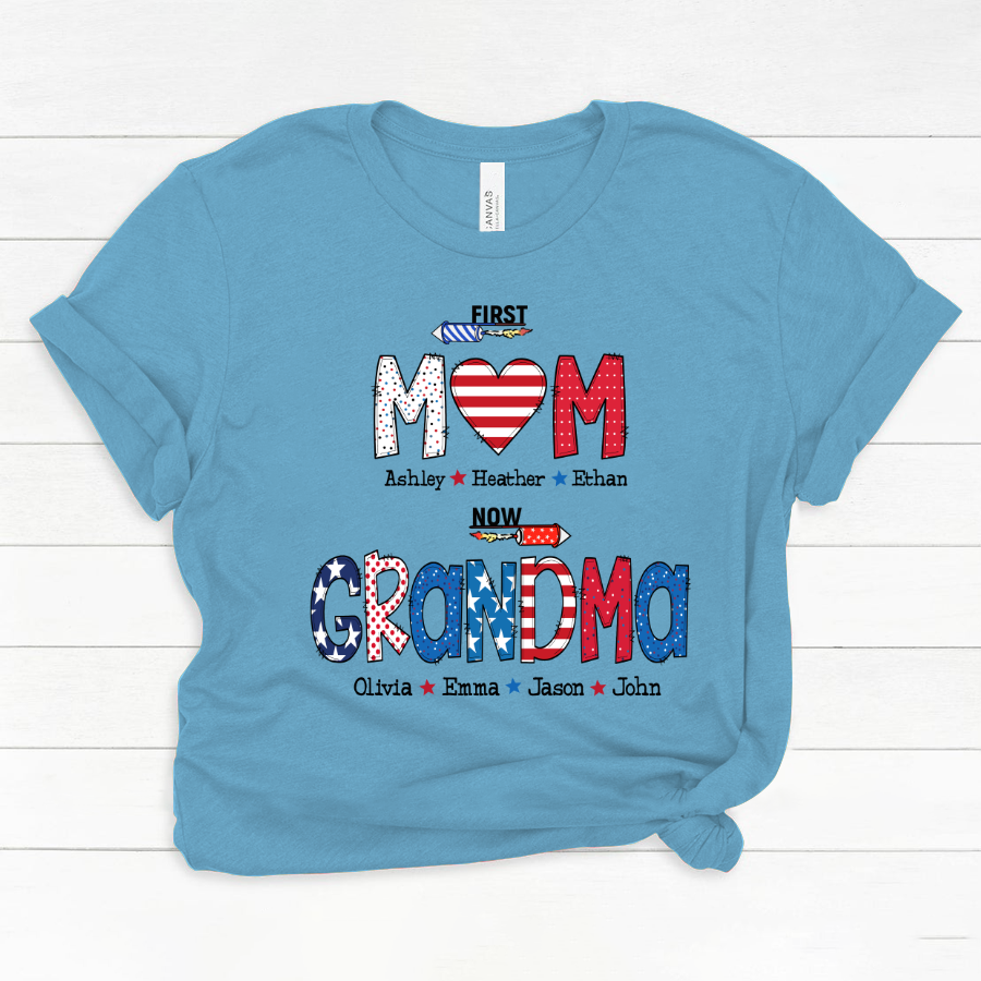 First Mom Now Grandma and grandkids Classic Canvas