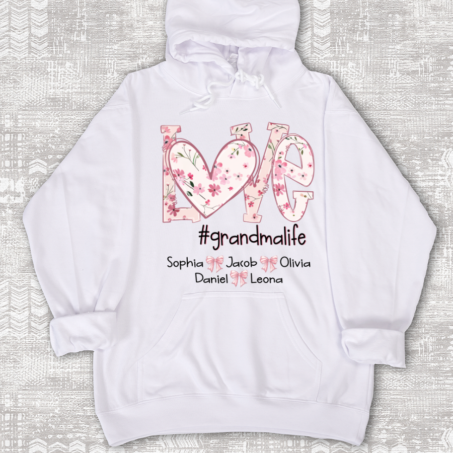 Flower Love Grandma Life Daisy Floral Mothers Day Gift Shirt
