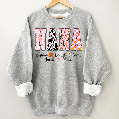 Ghost Halloween Fall Custom Nana And Grandkids Shirt