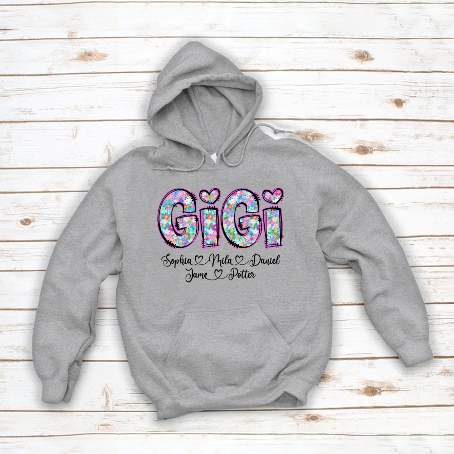 Gigi Coquette Floral Gigi And Grandkids Mothers Day Shirt