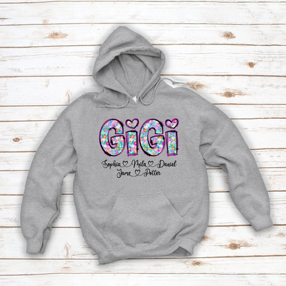 Gigi Coquette Floral Gigi And Grandkids Mothers Day Shirt