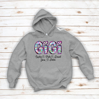 Gigi Coquette Floral Gigi And Grandkids Mothers Day Shirt