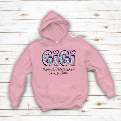 Gigi Coquette Floral Gigi And Grandkids Mothers Day Shirt