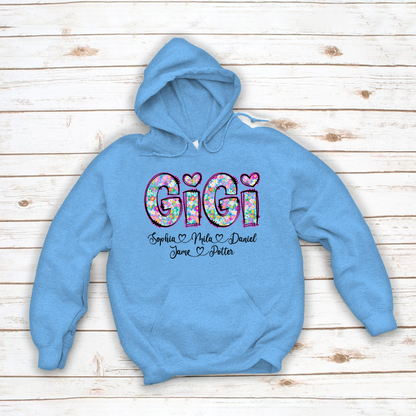 Gigi Coquette Floral Gigi And Grandkids Mothers Day Shirt