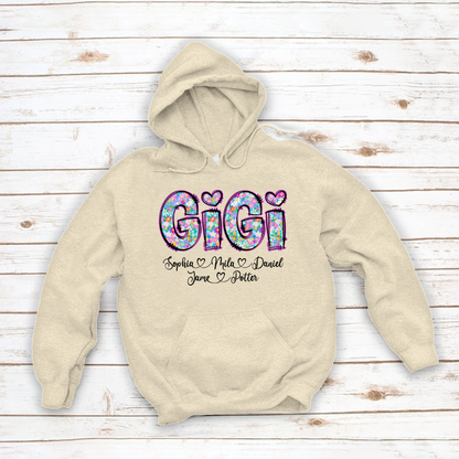 Gigi Coquette Floral Gigi And Grandkids Mothers Day Shirt