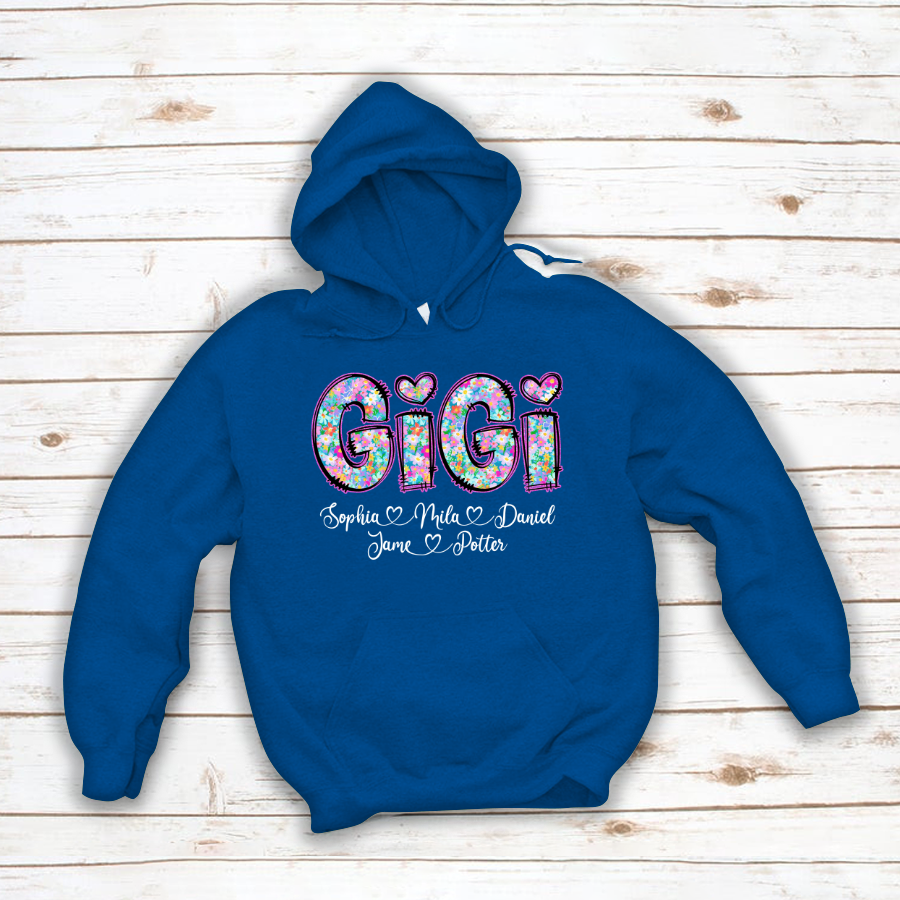 Gigi Coquette Floral Gigi And Grandkids Mothers Day Shirt