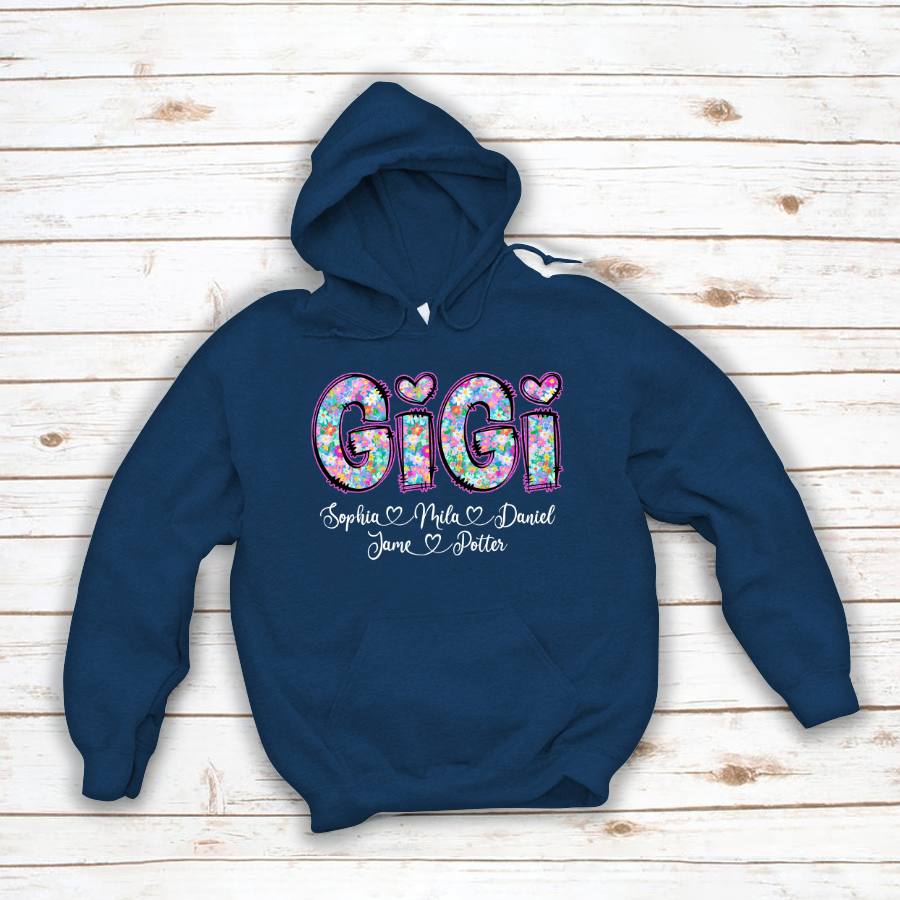 Gigi Coquette Floral Gigi And Grandkids Mothers Day Shirt